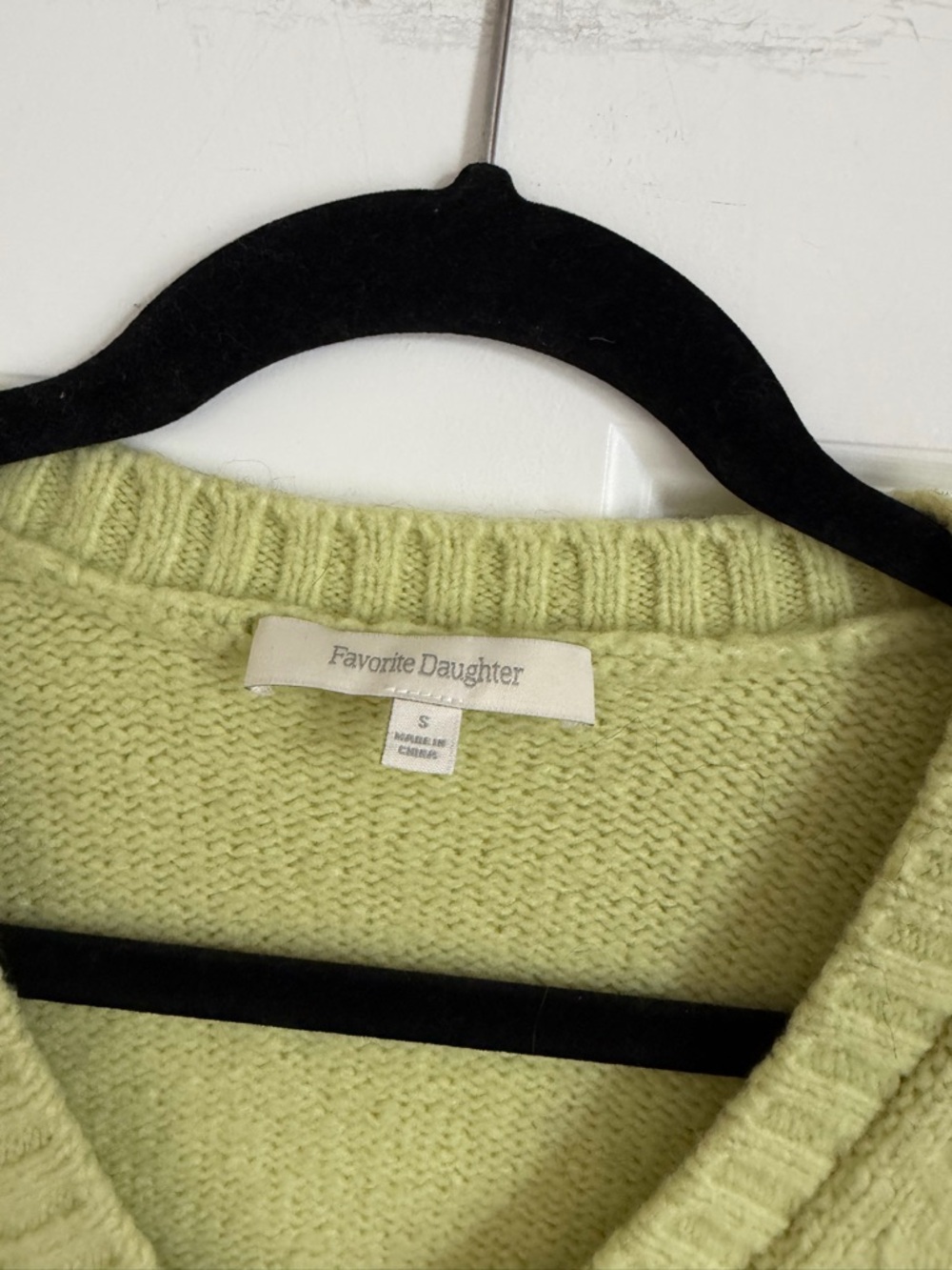 FAVORITE DAUGHTER The William Sweater in Citron Size Small - Picture 4 of 10